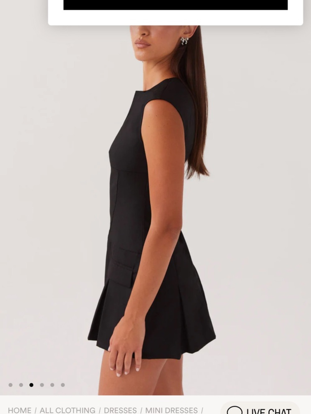 Peppermayo Cassia Mini Dress - Black size 8 - Picture 3 of 4